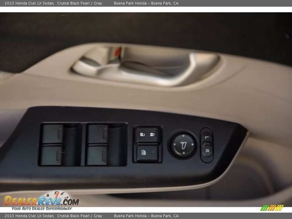 2013 Honda Civic LX Sedan Crystal Black Pearl / Gray Photo #27
