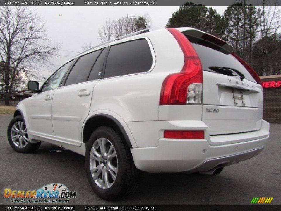 2013 Volvo XC90 3.2 Ice White / Beige Photo #8