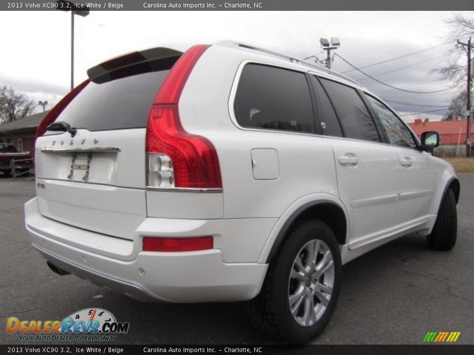 2013 Volvo XC90 3.2 Ice White / Beige Photo #10