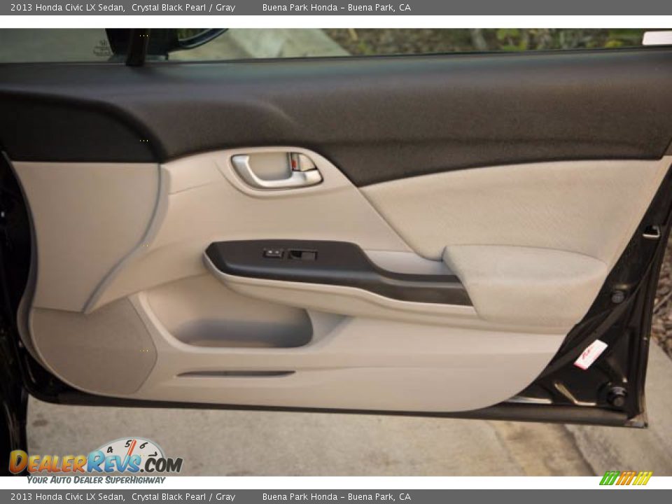 2013 Honda Civic LX Sedan Crystal Black Pearl / Gray Photo #30