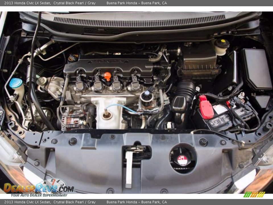 2013 Honda Civic LX Sedan Crystal Black Pearl / Gray Photo #31