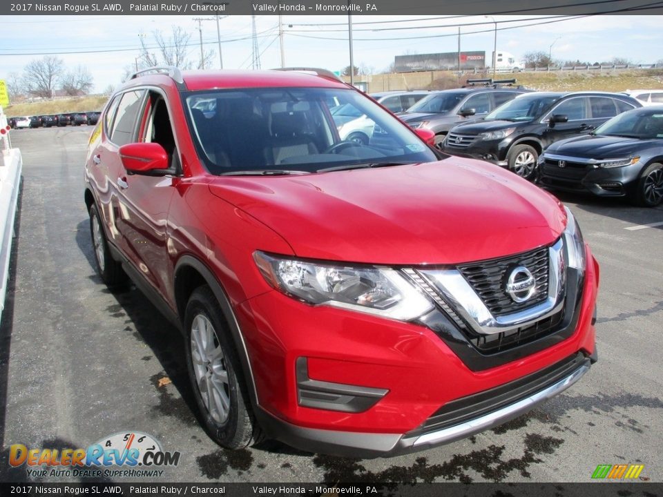 2017 Nissan Rogue SL AWD Palatial Ruby / Charcoal Photo #8