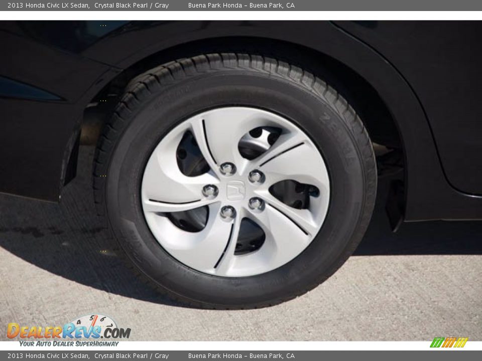 2013 Honda Civic LX Sedan Crystal Black Pearl / Gray Photo #32