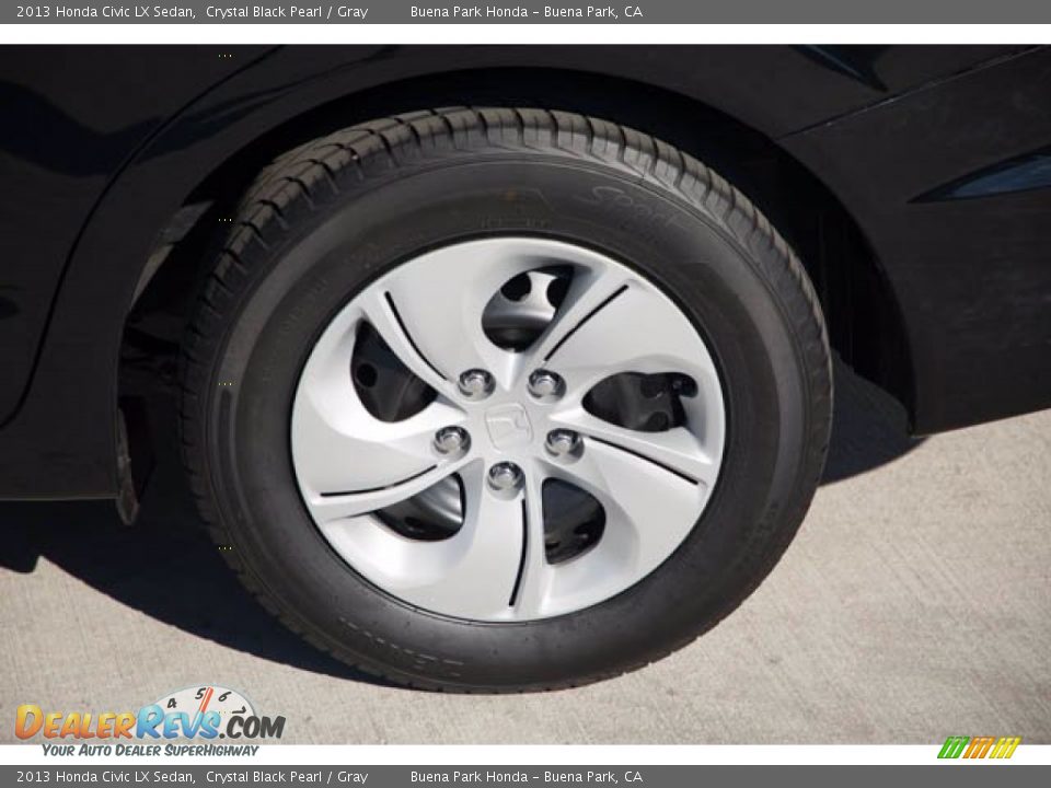 2013 Honda Civic LX Sedan Crystal Black Pearl / Gray Photo #34