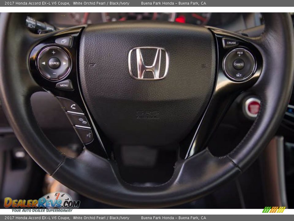 2017 Honda Accord EX-L V6 Coupe White Orchid Pearl / Black/Ivory Photo #13