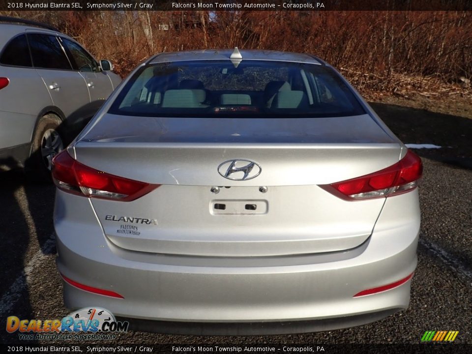 2018 Hyundai Elantra SEL Symphony Silver / Gray Photo #3