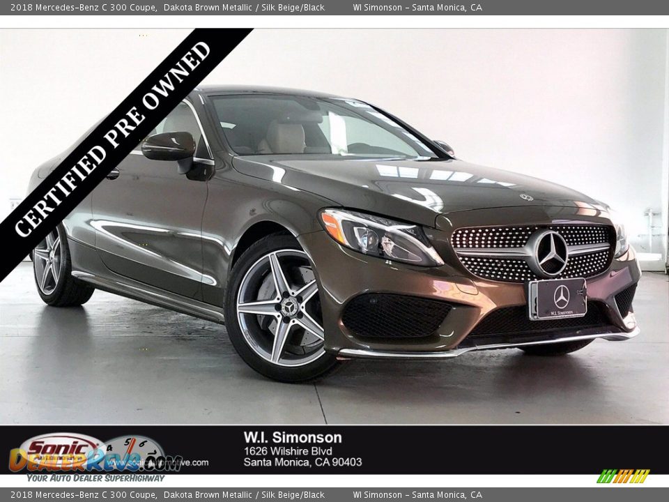 2018 Mercedes-Benz C 300 Coupe Dakota Brown Metallic / Silk Beige/Black Photo #1