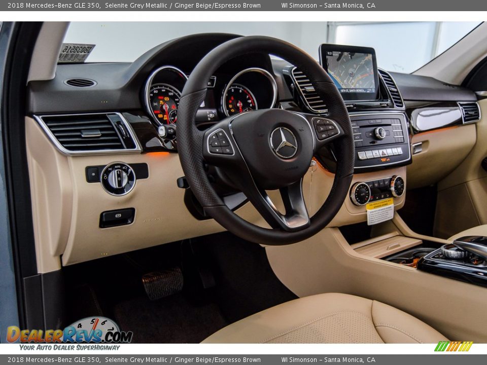 2018 Mercedes-Benz GLE 350 Selenite Grey Metallic / Ginger Beige/Espresso Brown Photo #6