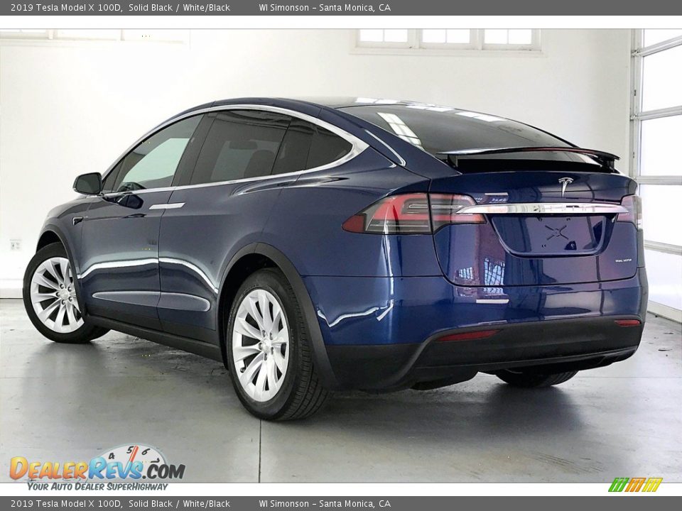 2019 Tesla Model X 100D Solid Black / White/Black Photo #10