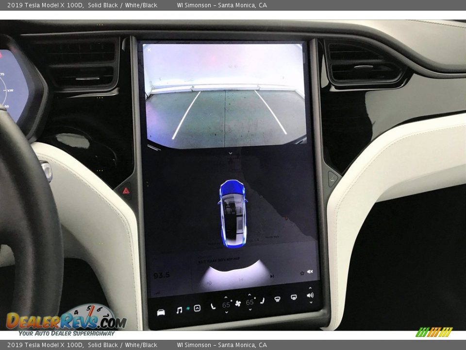 2019 Tesla Model X 100D Solid Black / White/Black Photo #24