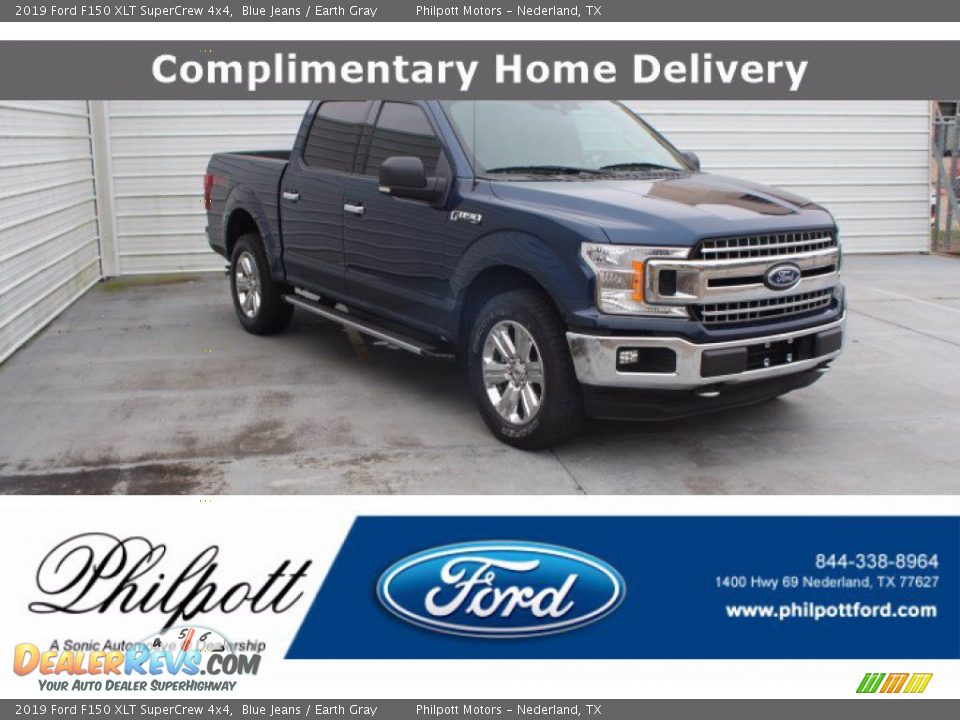 2019 Ford F150 XLT SuperCrew 4x4 Blue Jeans / Earth Gray Photo #1