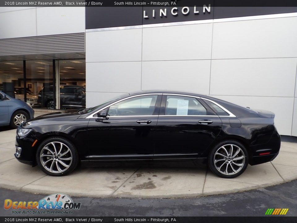 2018 Lincoln MKZ Reserve AWD Black Velvet / Ebony Photo #2