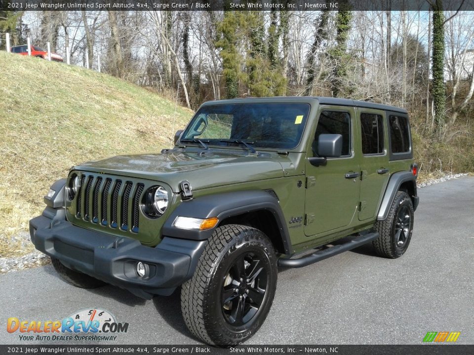 2021 Jeep Wrangler Unlimited Sport Altitude 4x4 Sarge Green / Black Photo #2