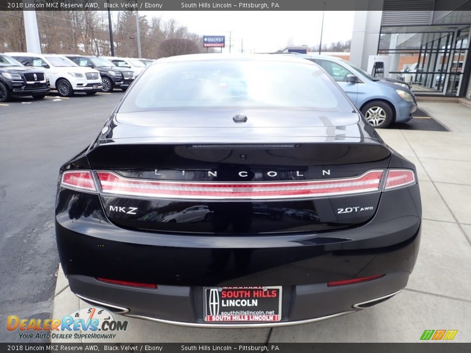 2018 Lincoln MKZ Reserve AWD Black Velvet / Ebony Photo #4