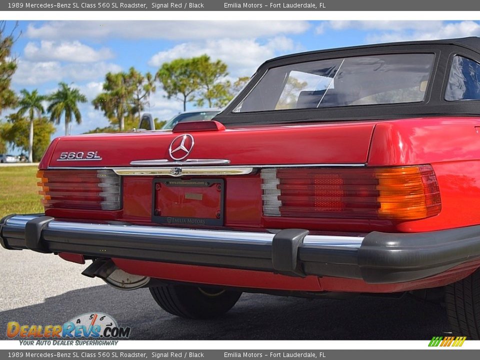 1989 Mercedes-Benz SL Class 560 SL Roadster Signal Red / Black Photo #5