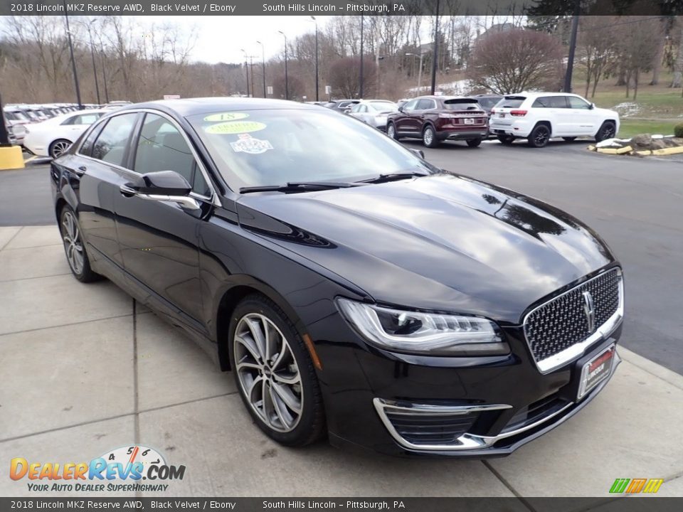 2018 Lincoln MKZ Reserve AWD Black Velvet / Ebony Photo #8