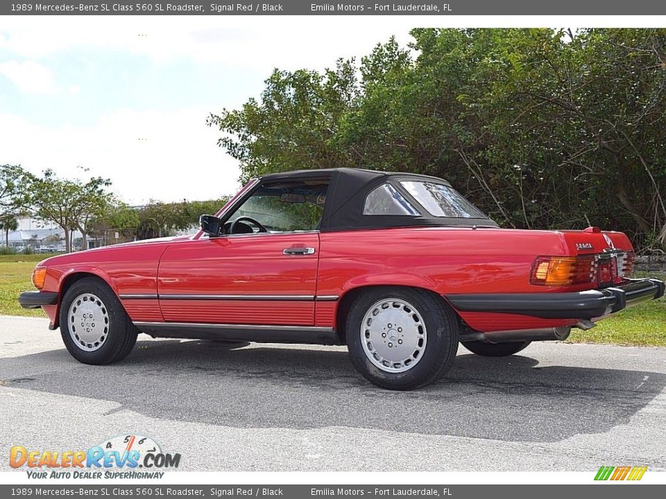 1989 Mercedes-Benz SL Class 560 SL Roadster Signal Red / Black Photo #9