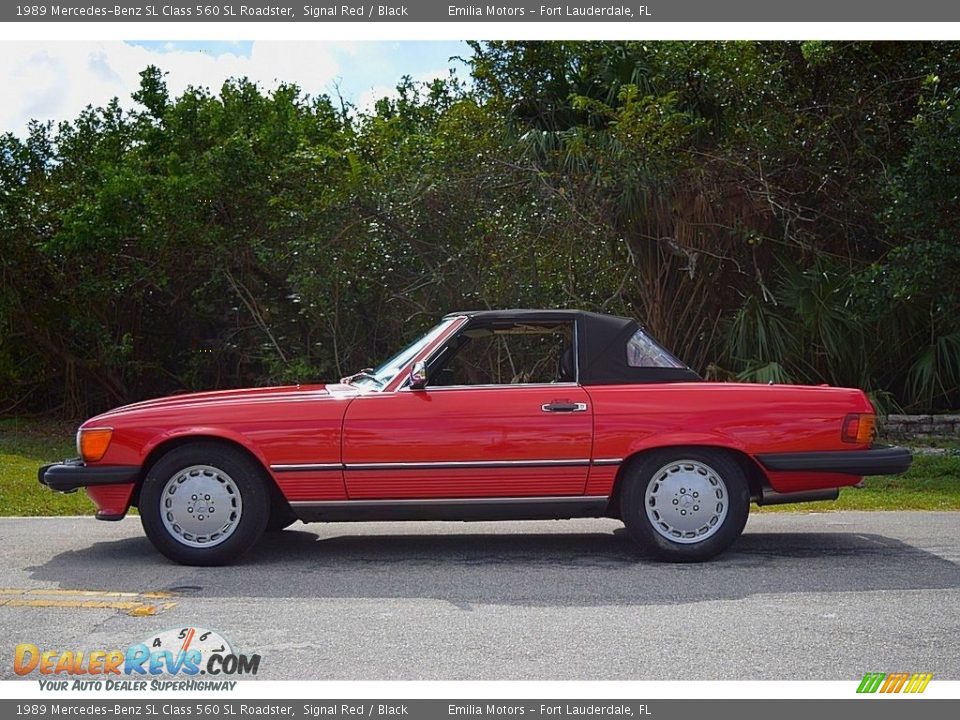 1989 Mercedes-Benz SL Class 560 SL Roadster Signal Red / Black Photo #10