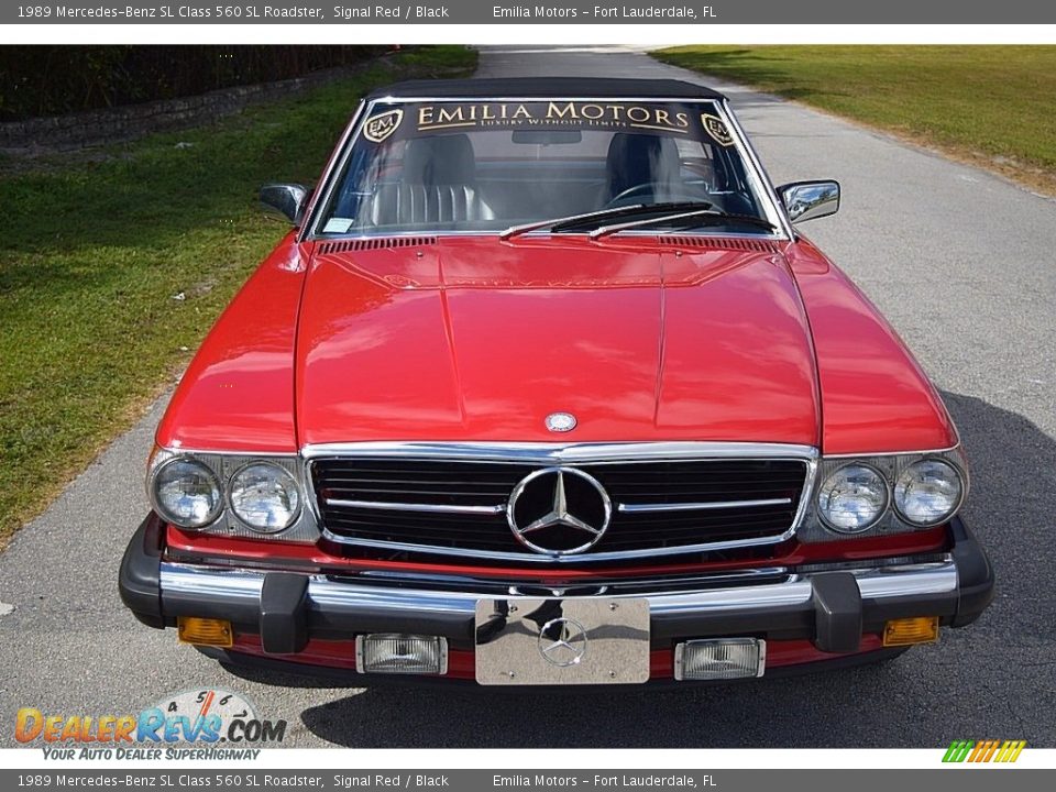 1989 Mercedes-Benz SL Class 560 SL Roadster Signal Red / Black Photo #14