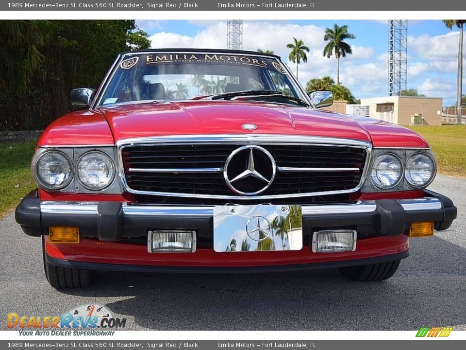 1989 Mercedes-Benz SL Class 560 SL Roadster Signal Red / Black Photo #15