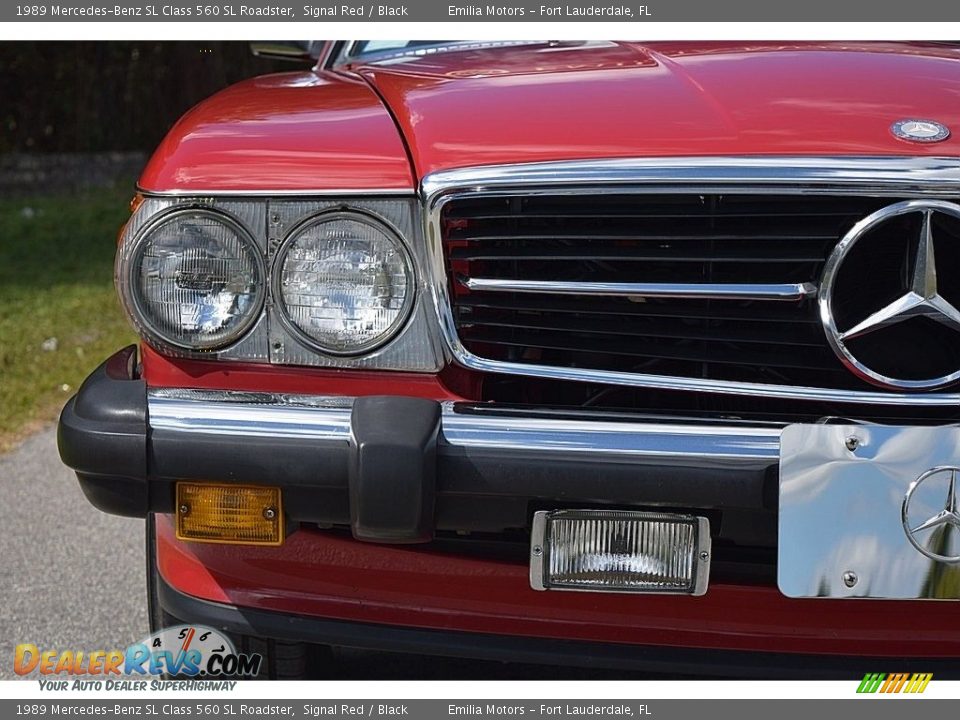 1989 Mercedes-Benz SL Class 560 SL Roadster Signal Red / Black Photo #16