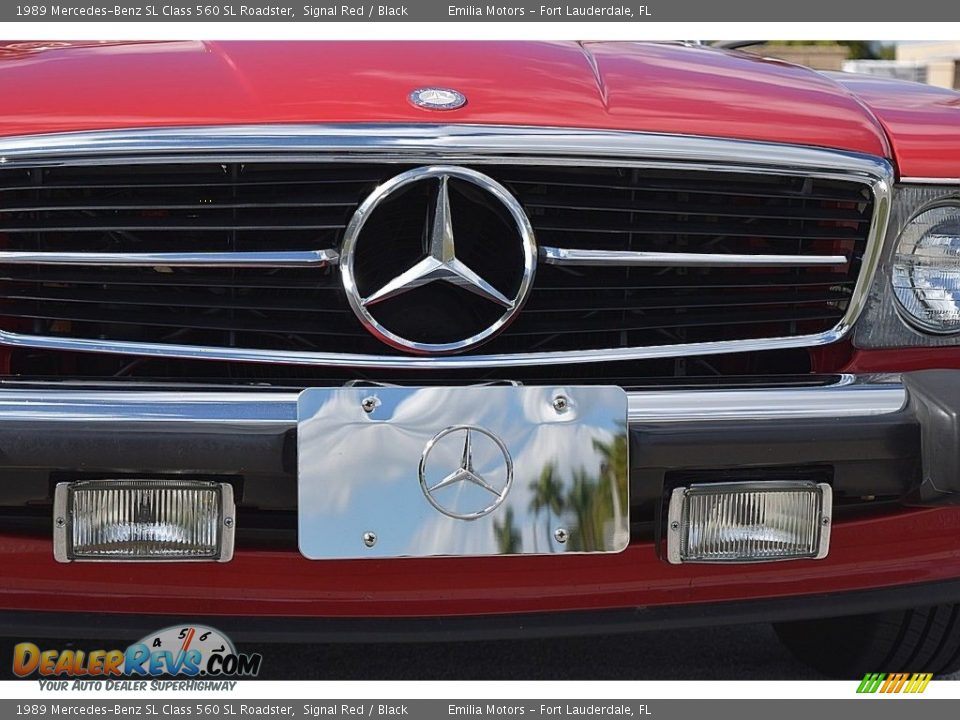 1989 Mercedes-Benz SL Class 560 SL Roadster Signal Red / Black Photo #17