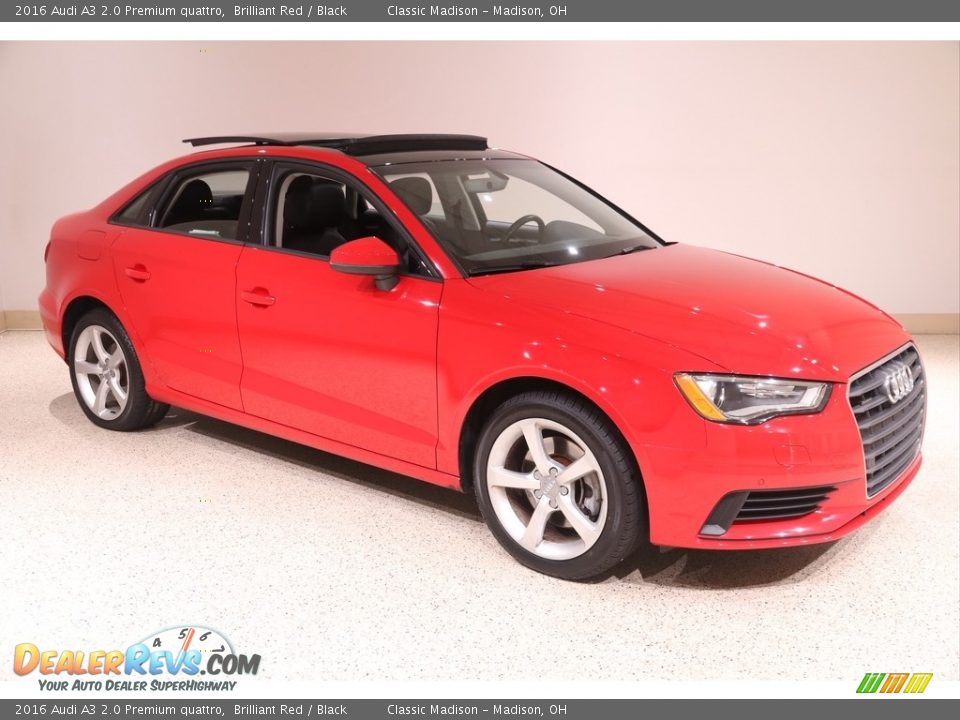 2016 Audi A3 2.0 Premium quattro Brilliant Red / Black Photo #1