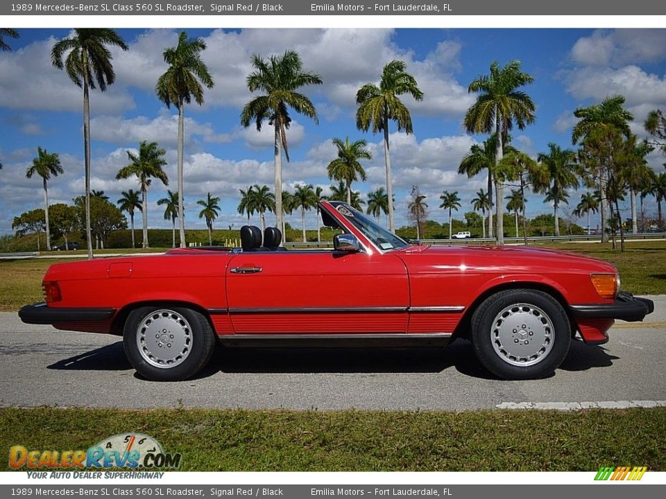 1989 Mercedes-Benz SL Class 560 SL Roadster Signal Red / Black Photo #24