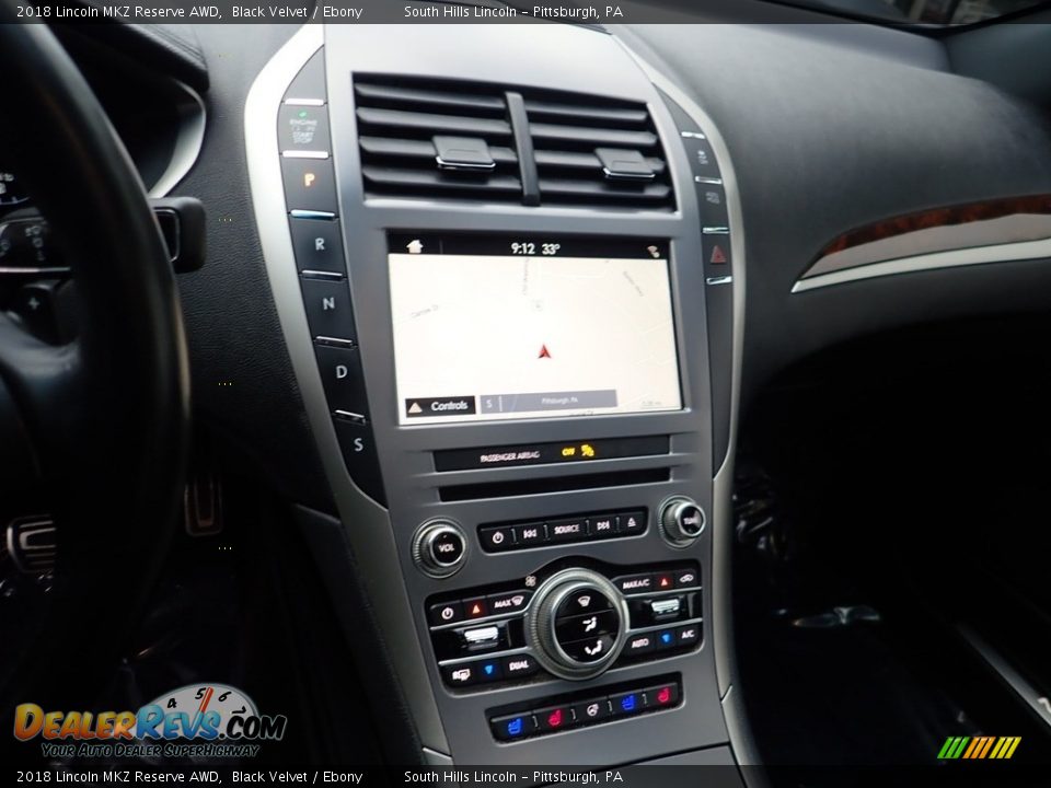 2018 Lincoln MKZ Reserve AWD Black Velvet / Ebony Photo #22