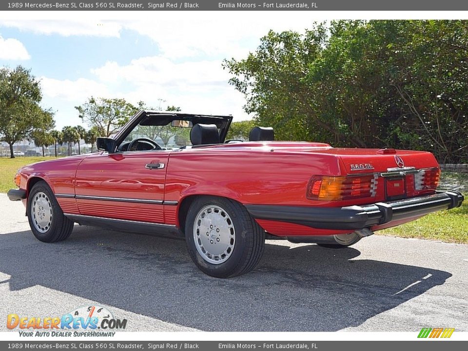 1989 Mercedes-Benz SL Class 560 SL Roadster Signal Red / Black Photo #27