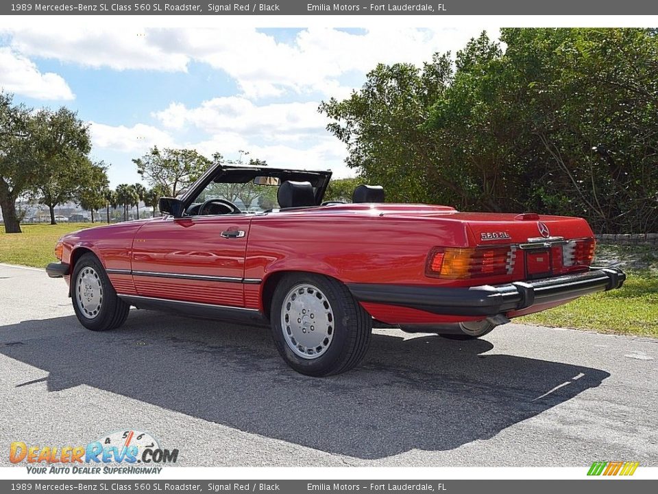 1989 Mercedes-Benz SL Class 560 SL Roadster Signal Red / Black Photo #28