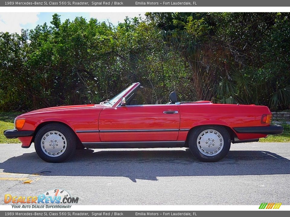 1989 Mercedes-Benz SL Class 560 SL Roadster Signal Red / Black Photo #29