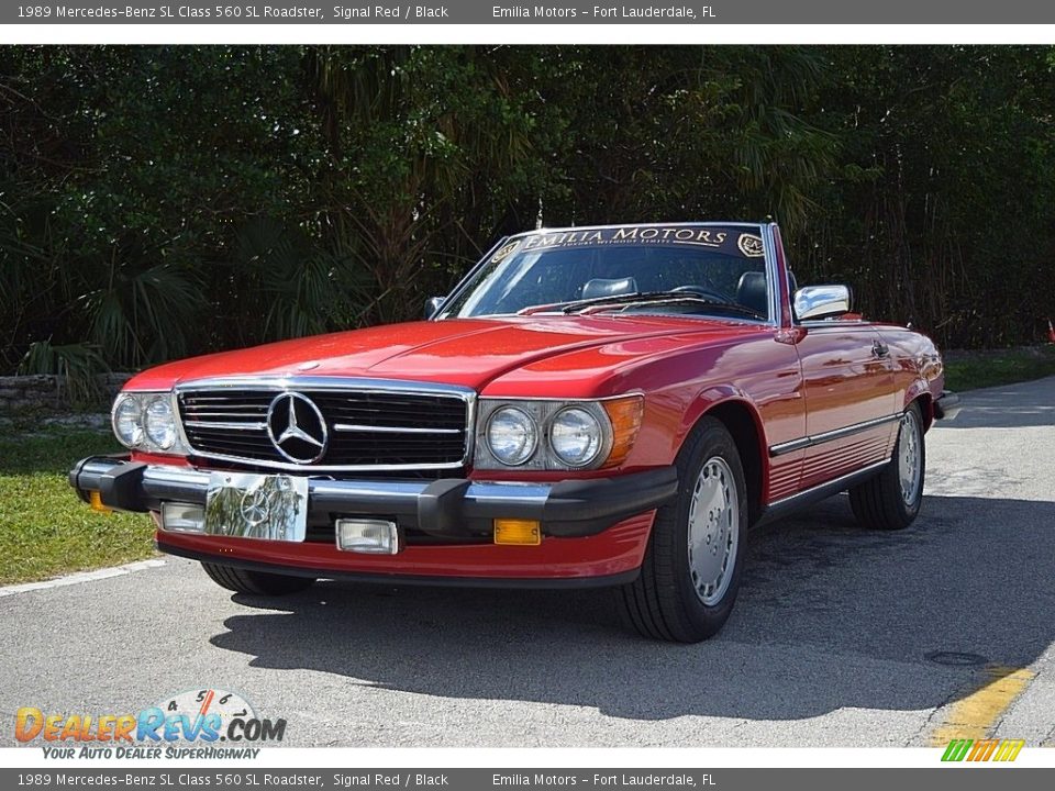 1989 Mercedes-Benz SL Class 560 SL Roadster Signal Red / Black Photo #30