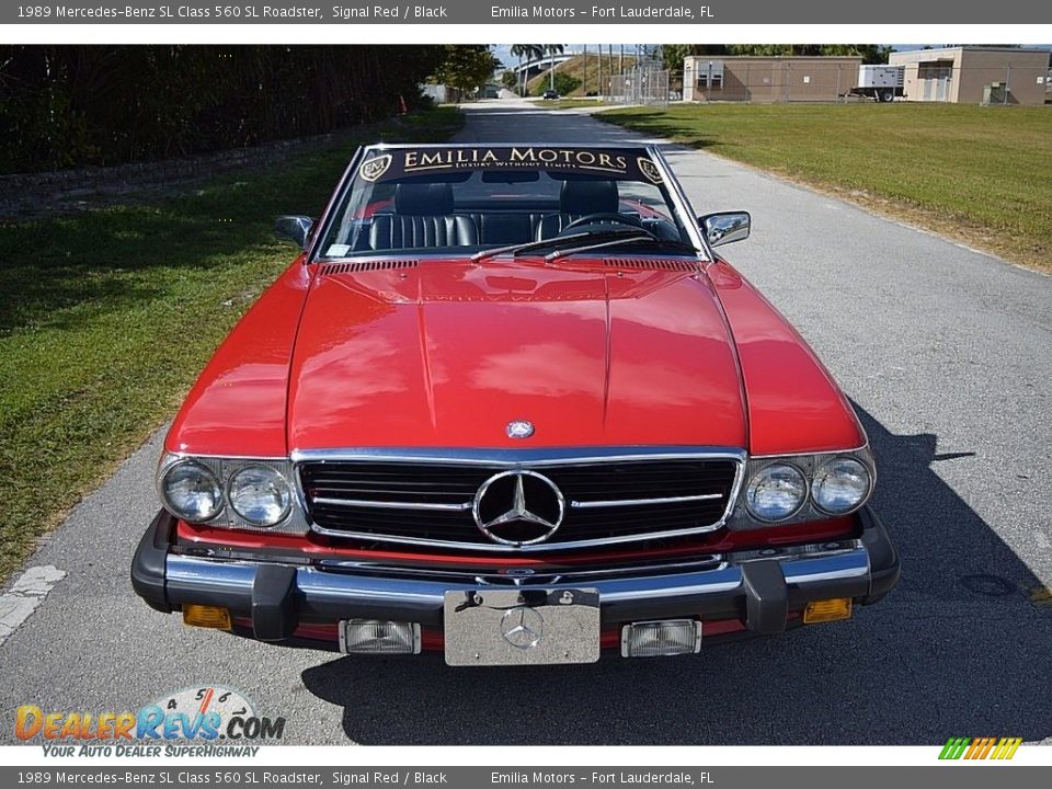 1989 Mercedes-Benz SL Class 560 SL Roadster Signal Red / Black Photo #31