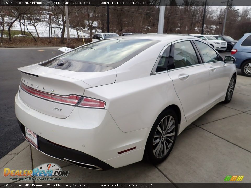 2017 Lincoln MKZ Premier White Platinum / Cappuccino Photo #6