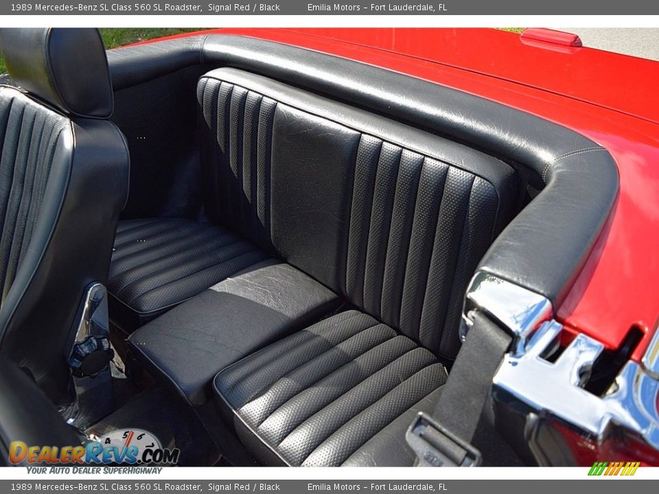 Rear Seat of 1989 Mercedes-Benz SL Class 560 SL Roadster Photo #44