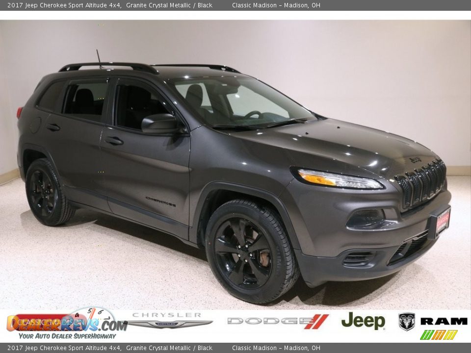 2017 Jeep Cherokee Sport Altitude 4x4 Granite Crystal Metallic / Black Photo #1