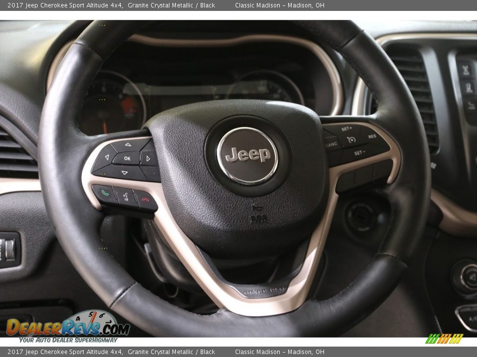 2017 Jeep Cherokee Sport Altitude 4x4 Granite Crystal Metallic / Black Photo #7