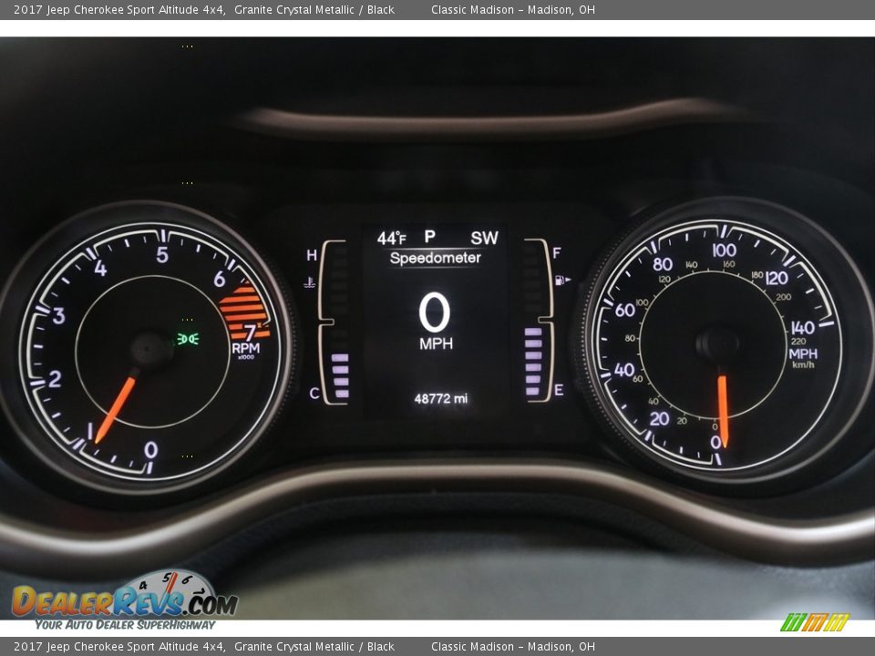 2017 Jeep Cherokee Sport Altitude 4x4 Granite Crystal Metallic / Black Photo #8