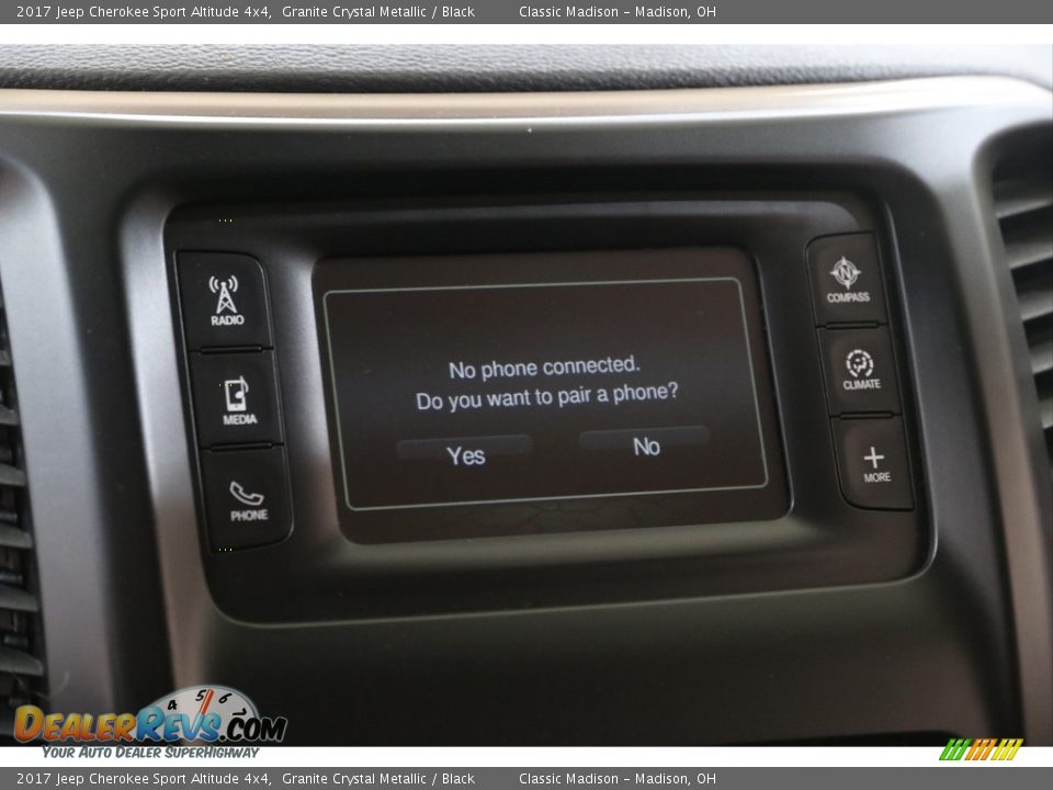 2017 Jeep Cherokee Sport Altitude 4x4 Granite Crystal Metallic / Black Photo #11