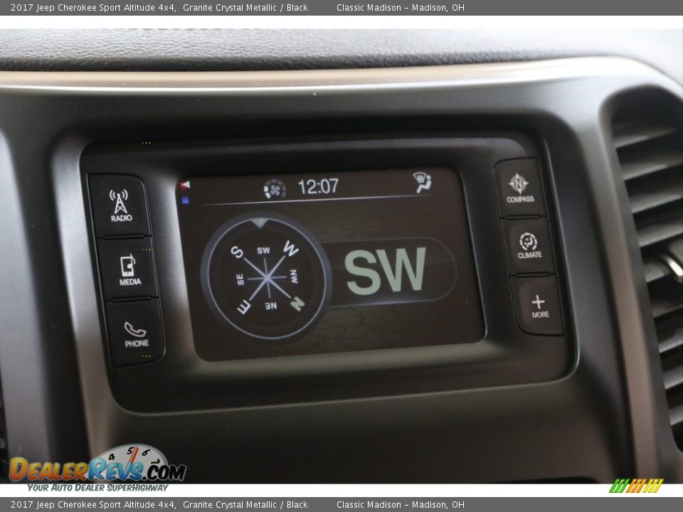 2017 Jeep Cherokee Sport Altitude 4x4 Granite Crystal Metallic / Black Photo #12