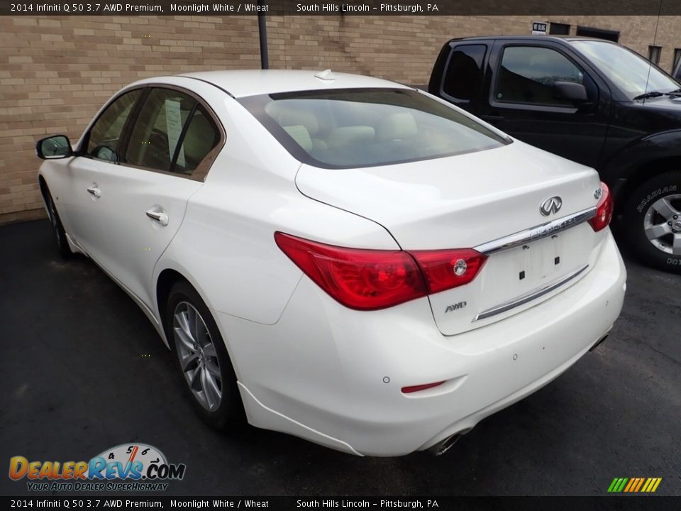 2014 Infiniti Q 50 3.7 AWD Premium Moonlight White / Wheat Photo #2