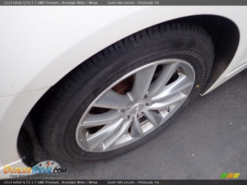 2014 Infiniti Q 50 3.7 AWD Premium Moonlight White / Wheat Photo #5