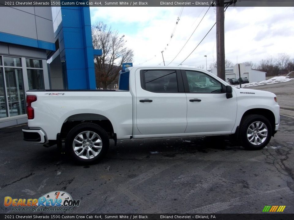 2021 Chevrolet Silverado 1500 Custom Crew Cab 4x4 Summit White / Jet Black Photo #3