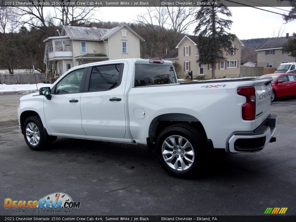 2021 Chevrolet Silverado 1500 Custom Crew Cab 4x4 Summit White / Jet Black Photo #4