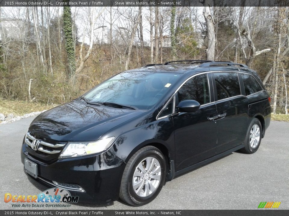 2015 Honda Odyssey EX-L Crystal Black Pearl / Truffle Photo #3