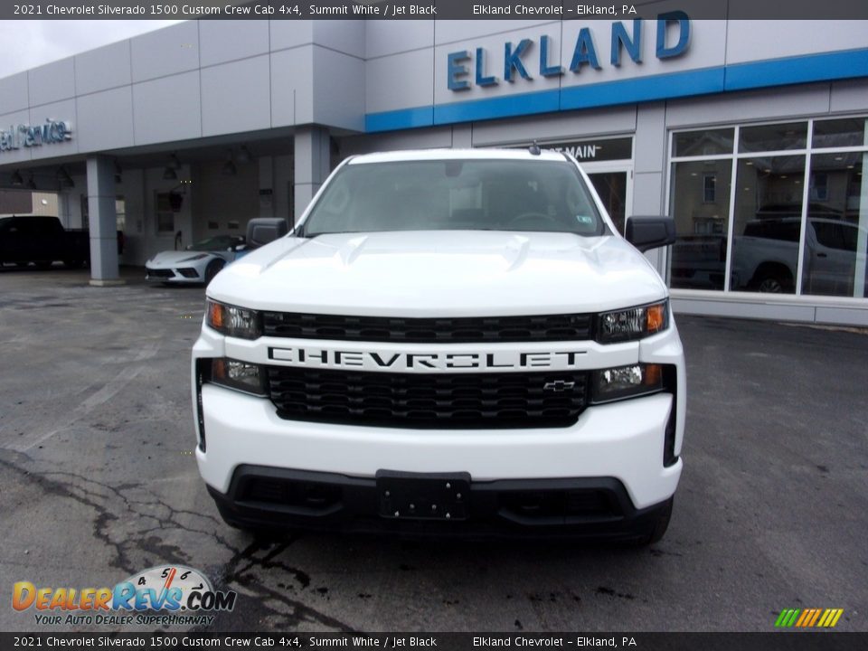 2021 Chevrolet Silverado 1500 Custom Crew Cab 4x4 Summit White / Jet Black Photo #6