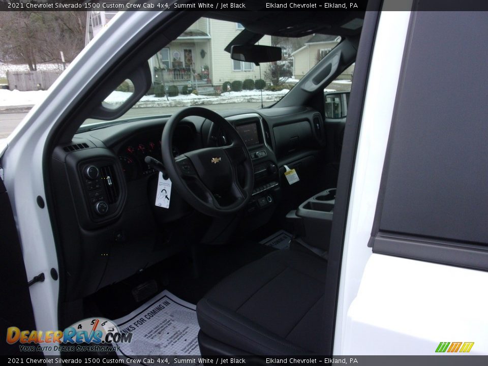 2021 Chevrolet Silverado 1500 Custom Crew Cab 4x4 Summit White / Jet Black Photo #13