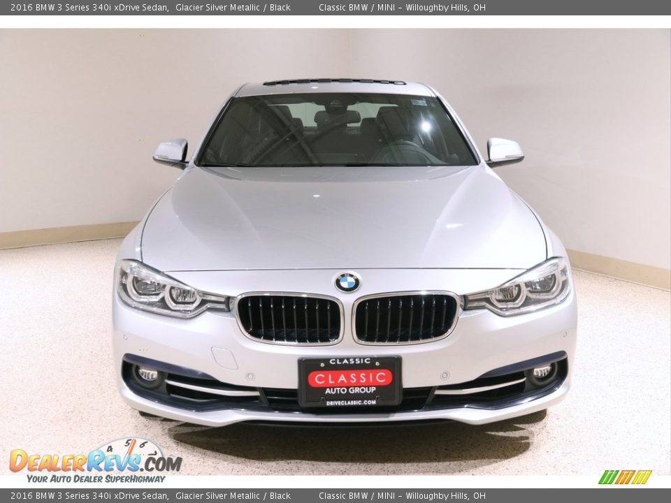 2016 BMW 3 Series 340i xDrive Sedan Glacier Silver Metallic / Black Photo #2