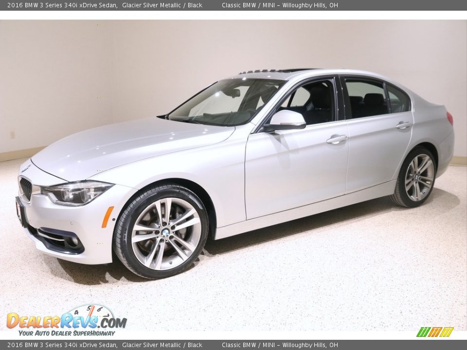 2016 BMW 3 Series 340i xDrive Sedan Glacier Silver Metallic / Black Photo #3